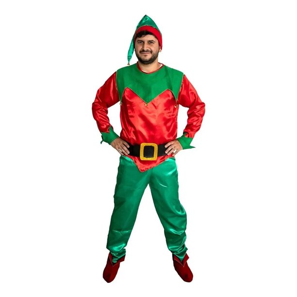 Disfraz de Duende Navidad Mujer y Hombre Ayudante de Santa