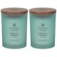 thumbnail image 1 of Velas aromáticas Chesapeake Bay Balance + Harmony, aroma a nenúfar y pera, tamaño mediano, cera de soja natural, 50 horas de combustión, paquete de 2, 1 of 5