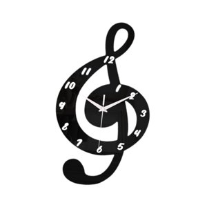 Magideal - Reloj De Pared Colgante, Reloj Negro, Regalo, Adorno De Acrílico Silencioso, Decoración De Pared Para Cafetería, Bar, Habitación De Niños, Dormitorio,