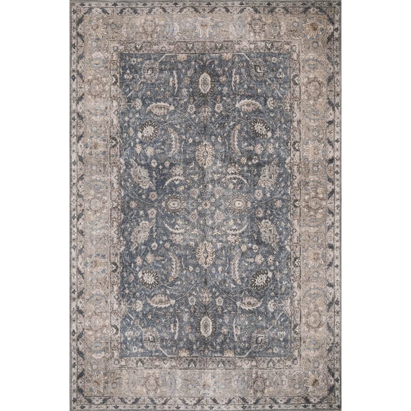 Rug Kas Rugs London 4802, rectángulo transicional azul, 120 x 180 cm