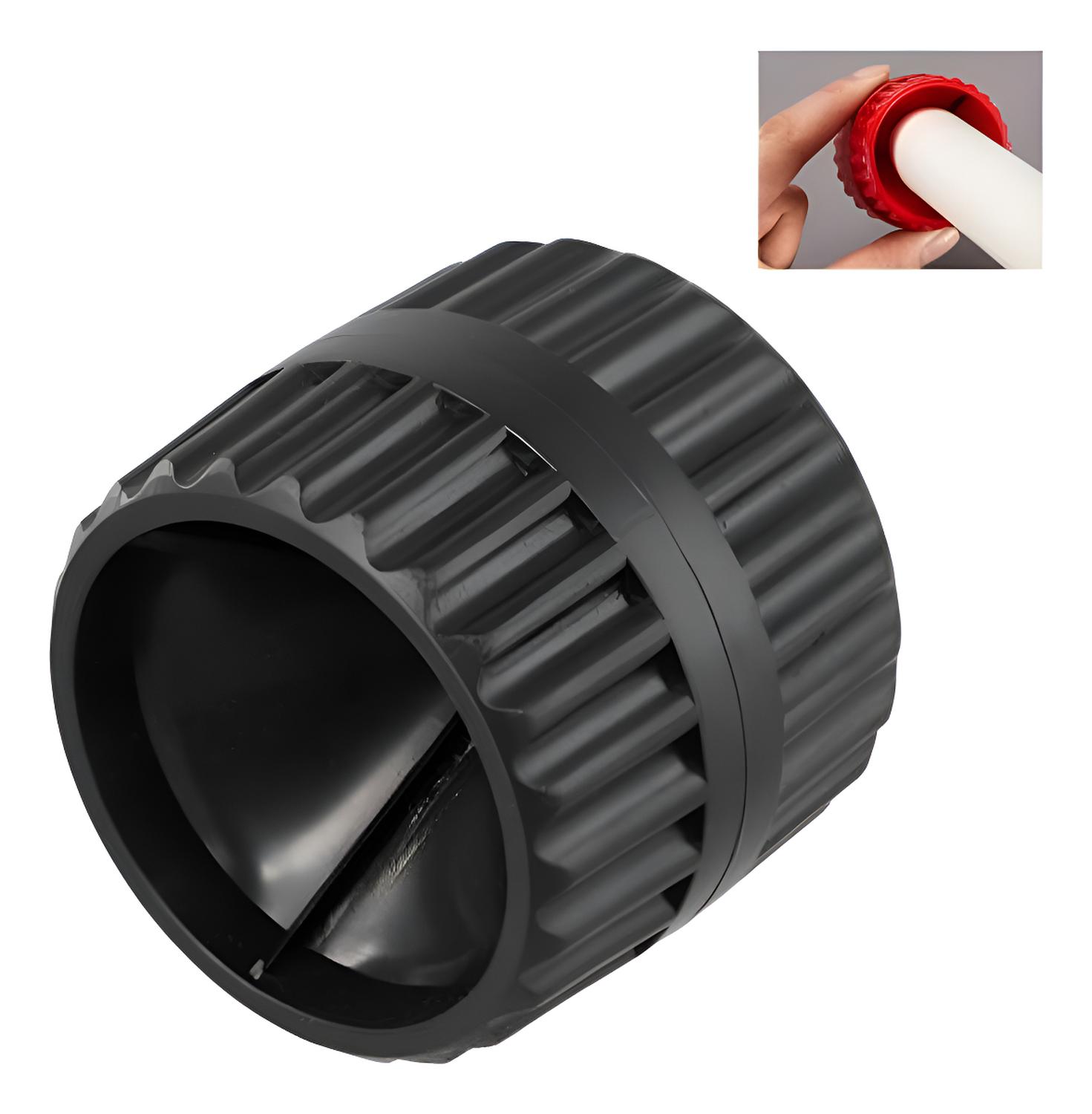 Genérica - Escariador 2 En 1 Desbarba Tubos Pvc Cañeria Cobre Aluminio Negro