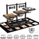 thumbnail image 1 of Shainfun Tazones Elevados para Perros Medianos y Grandes con Alfombra, 6 Niveles de Altura Ajustables, Tres Tazones Grandes de Acero Inoxidable de 58 oz, 1 of 7
