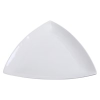 Plato Yanco Fuji De Porcelana Blanco Con 10 Triángulos (Paquete De 24)