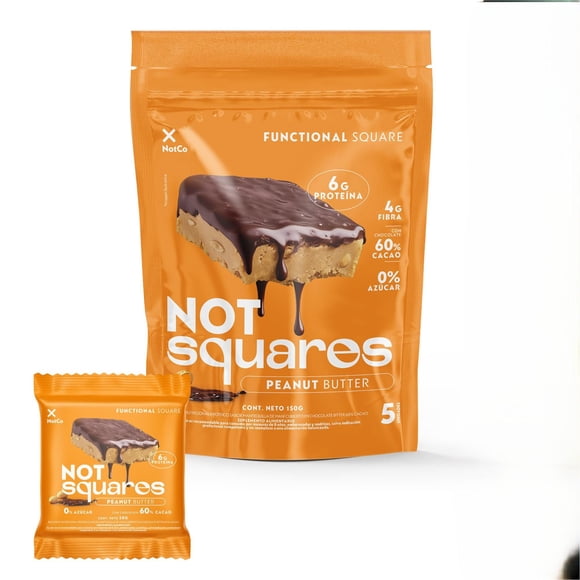 Barra de Proteína NotSquare Peanut Butter 5un, 150 g