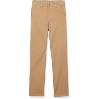 Pantalones De Uniforme Escolar Izod Para Niños Con Parte Delantera Plana De Sarga 8 Husky