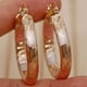 thumbnail image 2 of Stylish Leverback Hoop Earrings - Chunky O-Shaped Tiny Earrings for Casual and Formal Outfits, 2 of 5