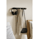 thumbnail image 4 of Perchero De Pared Metal Negro 4 Ganchos Doble Multiuso, 4 of 6