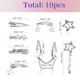 thumbnail image 4 of REGALWOVEN 10 Piezas Clips de Estrellas para el Cabello Horquillas de Estrellas de Aleación 8 Formas Accesorios para el Cabello Y2K para Mujeres Tono Plateado, 4 of 7