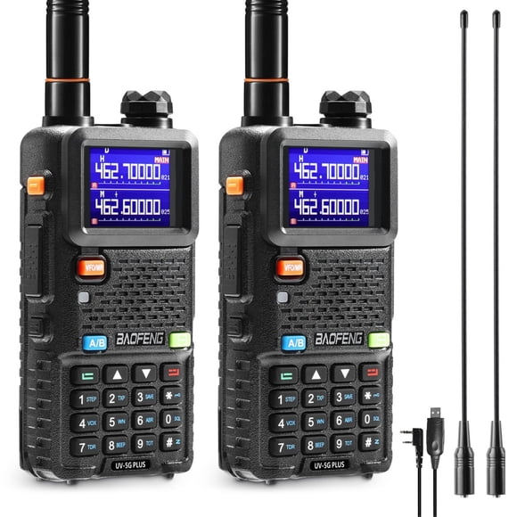 [Radio bidireccional] Radio portátil BAOFENG UV-5G Plus GMRS, paquete de 2