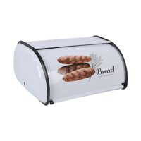 Bothyi - Caja De Pan Con Forma De Tambor De Metal, Contenedor De Almacenamiento De Pan Para La Entrada De La Casa De La Panadería