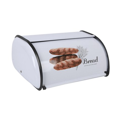 Bothyi - Caja De Pan Con Forma De Tambor De Metal, Contenedor De Almacenamiento De Pan Para La Entrada De La Casa De La Panadería