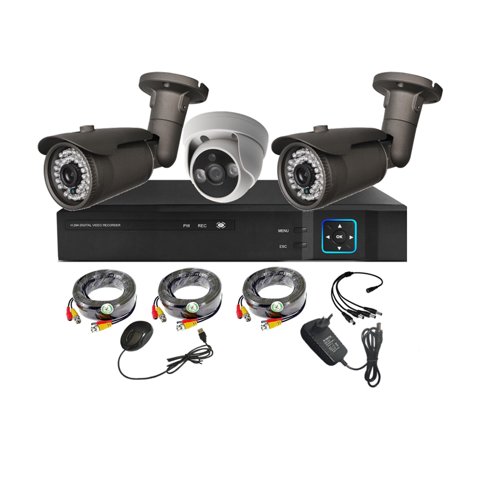 Vipa - Kit 3 Cámaras De Seguridad Mixto Hd 1Mp - M32L