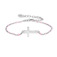 Heshpaws - Brazalete Cruz Religiosa De Plata De Ley