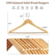 thumbnail image 2 of Perchas de madera AMKUFO para trajes, 20 unidades, antideslizantes, de madera natural, 2 of 9
