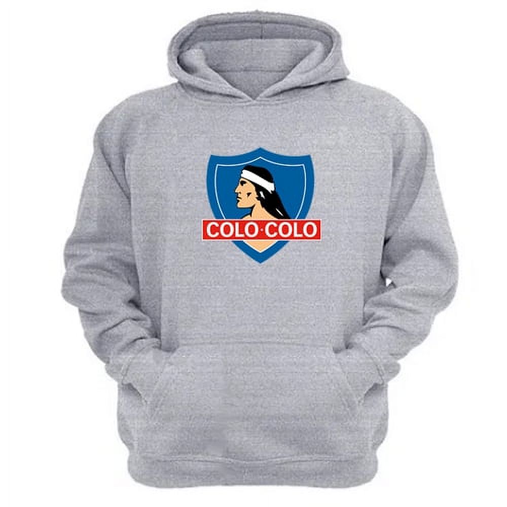 Genérico - Polerón Canguro Equipo Cc Gris Claro Talla M Unisex