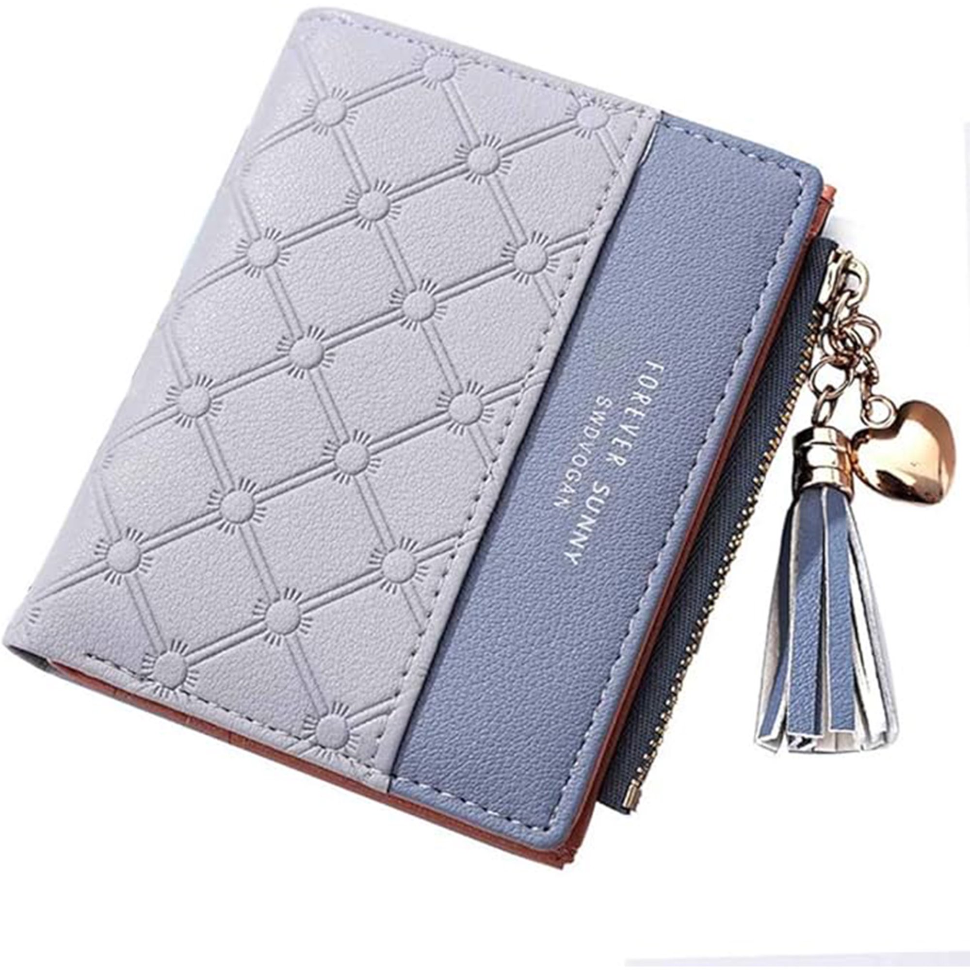 Veat00l - Billetera Cero, Con Cerradura Rfid, Diseño De Múltiples Tarjetas, Selección De Alta Calidad, Billetera Con Cremallera Delgada Y De Gran Capacidad Para Niñas Y Mujeres