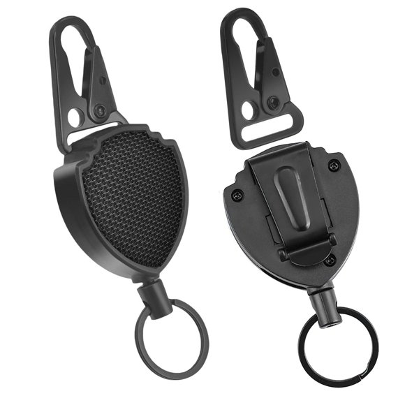Llavero Badge Wrzbest Shield, paquete de 2 con carrete retráctil