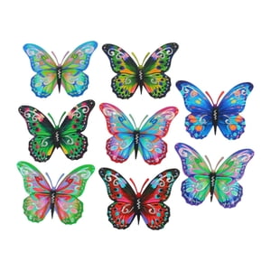 Bothyi - 8X Mariposas De Metal Decoraciones De Arte De Pared Únicas Para Sala De Estar Dormitorio Baño