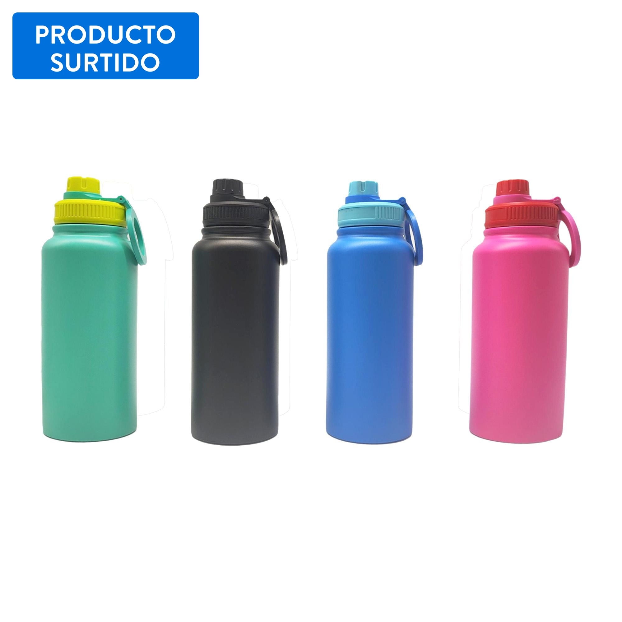Mainstays - Botella Acero Inoxidable 1l, Color Surtido 1 Un