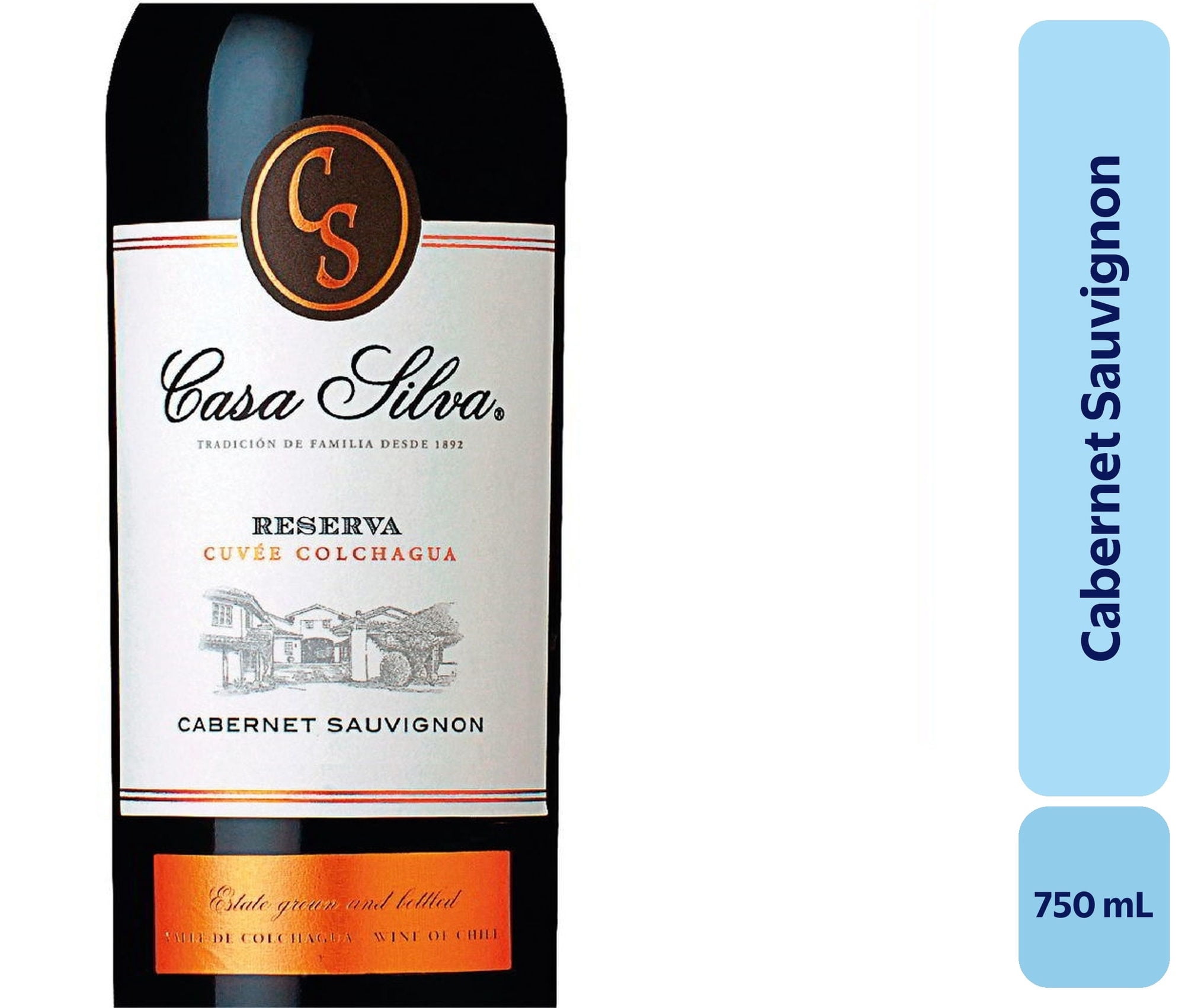 Vino Cabernet Sauvignon Botella 750 mL Casa Silva