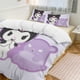 thumbnail image 1 of Kuromi Quilt Set Thicken Soft 3 Pieces Bedding Set All Season Duvet Cove with 2 Pillowcases for Adult Women Girls Teens Home Room Decor, 1 of 5