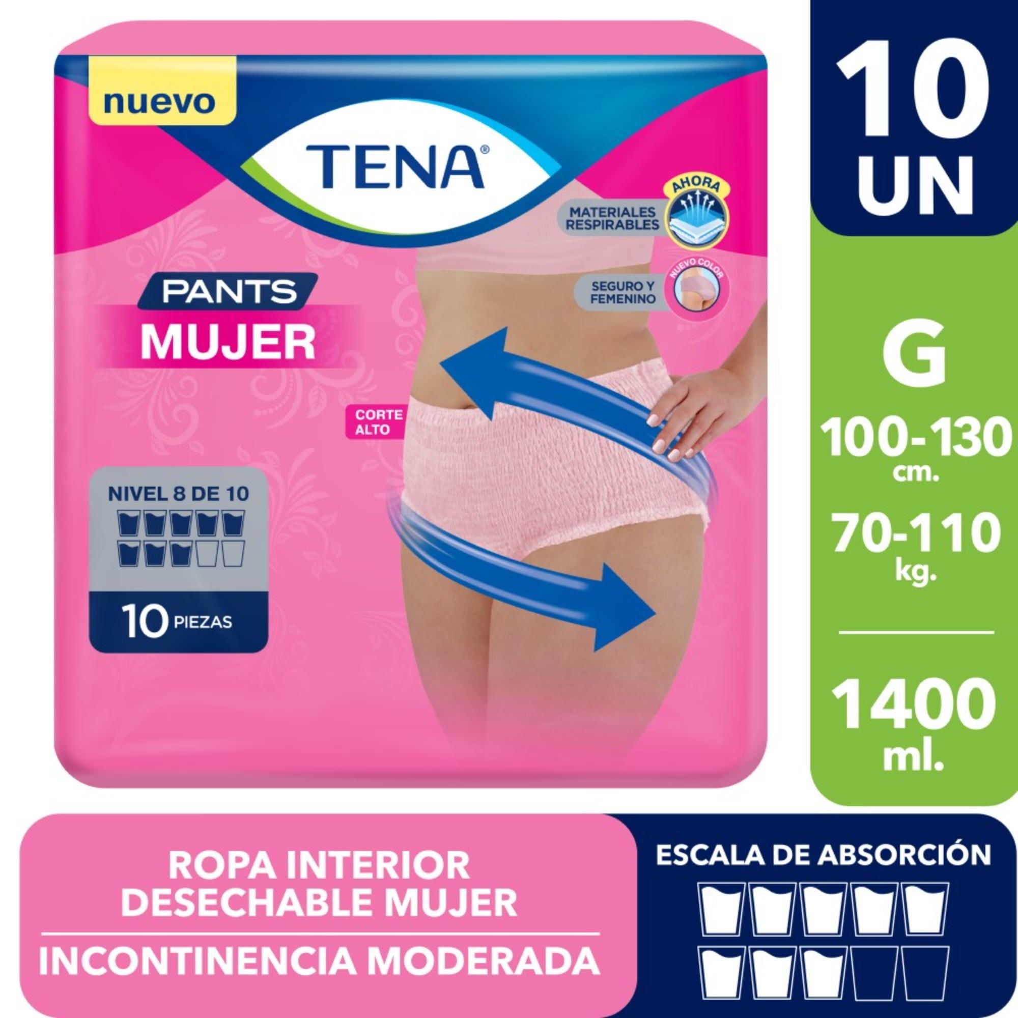 Ropa Interior Desechable Mujer G 10 Un Tena
