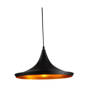 Ioensy - Lámpara Colgante Moderna Lámpara De Techo Iluminación Colgante Para Sala De Estar Bar Casa Trompeta Black17X36Cm