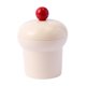 thumbnail image 4 of Tarro De Caramelos Con Tapa De 0,5 L, Ligero, Decorativo, Para Galletas, Para Bufé, Bodas, Fiestas, Color Blanco Lechoso Y Rojo, 4 of 5