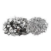 Bothyi - Abrazaderas De Alambre Para Valla, 100 Uds., Con Tornillos, Fácil De Instalar, Abrazadera Para Cerca De Cable Soldado