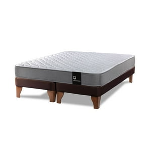 Latam Home - Cama Europea Zen Best Tela Pu Chocolate 2Pza