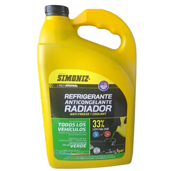 Refrigerante Anticongelante para Radiador 33% Verde