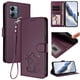 thumbnail image 2 of Motorola MOTO G Play 2025 Funda Billetera con Estampado de Gato, Morado Oscuro, 2 of 6