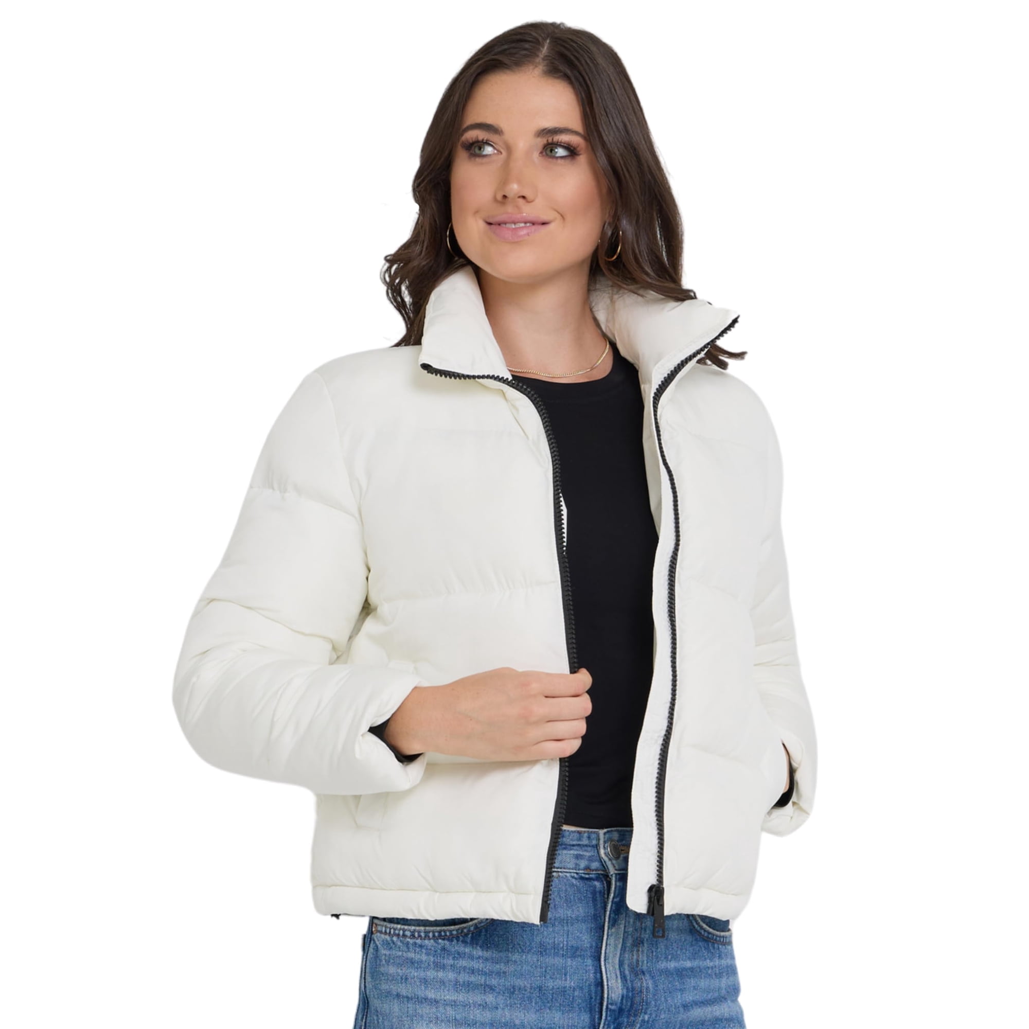 Chaqueta Steve Madden Cropped Puffer Warm Winter Para Mujer