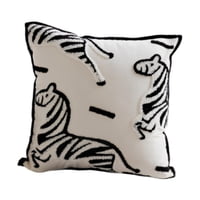 Magideal - Funda De Almohada Cuadrada, Funda De Almohada Lavable Con Diseño De Cebra, Funda De Almohada Para Cama, Interior, Sofá, Dormitorio, Decoración Del , Blanco