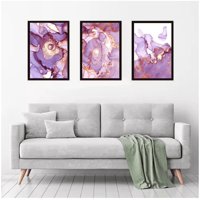 Genérico - Cuadros Decorativos Abstracto Mármol Pack X 3 Uds 35X50 Cm C/U