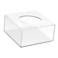 Magideal - Soporte De Acrílico Para Pasteles, Soporte De Pilar De Pastel Rellenable Base De Decoración Redonda Suministros Para Fiestas Elevador De Exhibición De , 25Cmx25Cmx10Cm