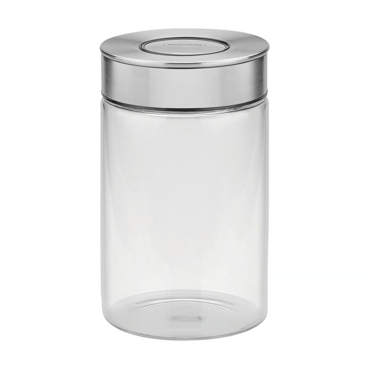 Contenedor De Vidrio Purezza Con Tapa De Acero Inoxidable De 1l Tramontina