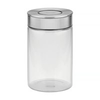 Contenedor De Vidrio Purezza Con Tapa De Acero Inoxidable De 1L Tramontina
