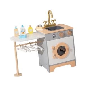 Bothyi - Juego De Lavadora Para Niños, Juego De Lavadora De Madera, Juguete Para Niños Pequeños