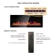 thumbnail image 2 of 42 inch recessed ultra thin tempered glass front wall mounted electric fireplace with remote and multi color flame & emberbed, LED light heater, 2 of 3