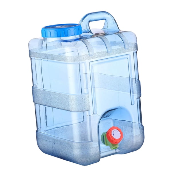 Contenedor de agua de 15L de capacidad, cantimplora de agua con grifo, jarra de almacenamiento de agua para acampar, para cocinar, conducir,