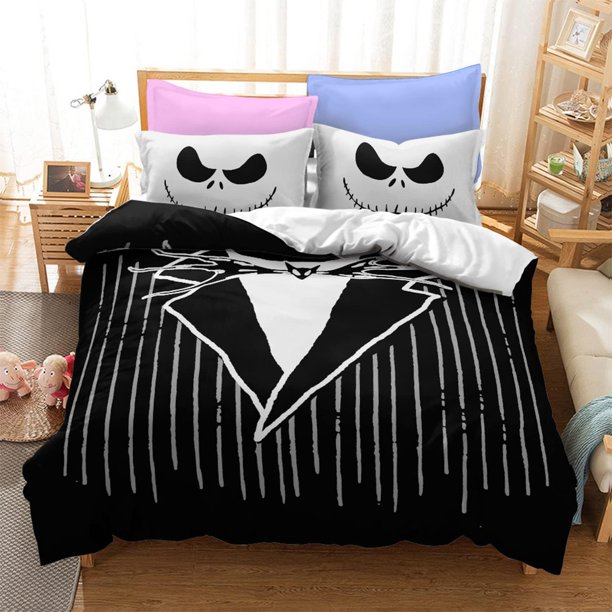 Bedding Duvet Cover Set of Kids The-Nightmare Before Christmas Pattern Comforter Cover Set