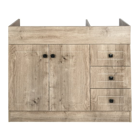 Mueble vanitorio color nogal 100 cm (sin cubierta)