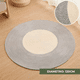 thumbnail image 2 of Alfombra Artesanal Algodón Redonda Gris Beige Bicolor 120cm, 2 of 3