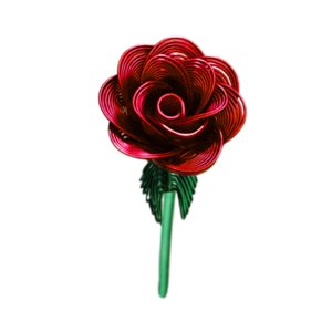 Magideal - Rosa De Metal Artificial Para Mesa, Adorno Para El Día De San Valentín, Oficina, Día De La Madre, 9,06 Pulgadas, Regalo, Decoración Floral, Rosa Falsa Rojo