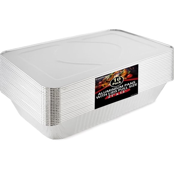 Bandeja para hornear COMFICOVE 21x13 cm, paquete de 10 desechables