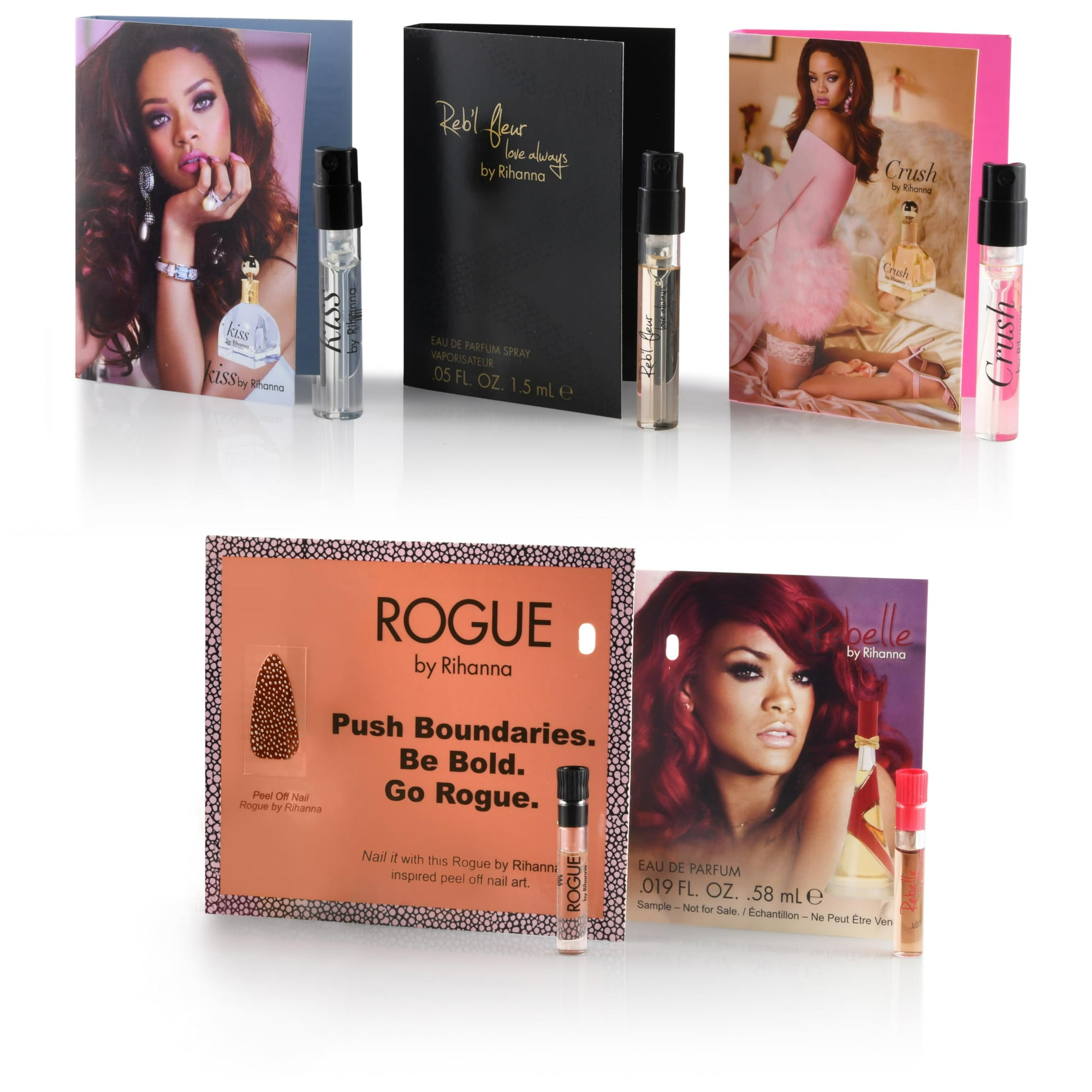 Kiss By Rihanna - Set De Perfume Rihanna Crush Reb'l Fleur Kiss Rogue Rebelle Para Mujer