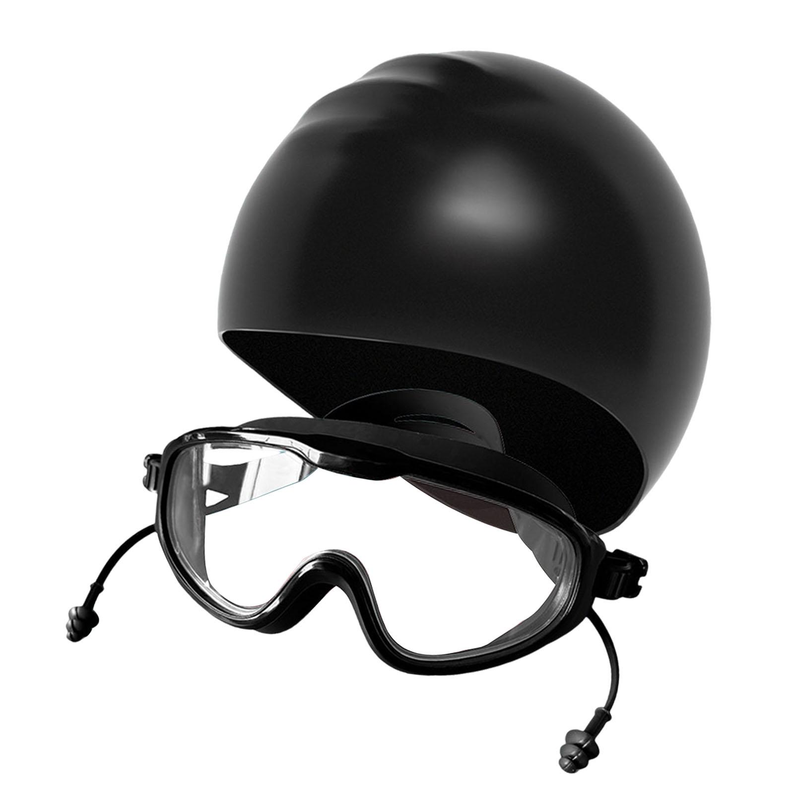 Magideal - Gafas Y Tapa De Natación, Vasos De Natación, Cómoda Y Clara, Gafas Para Adultos Con Tapones Para La Oreja Para Bucear Deportes De Agua De La Pis Negro