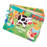 Magideal - Y Libro Educativo Ocupado Para El Aprendizaje Temprano, Libro De Rompecabezas Reutilizable, Libro Ocupado Para Actividades, , Granja