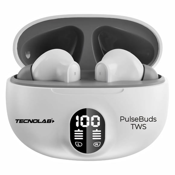 Audífonos TWS Bluetooth Touch USB-C Visor LED Gris - PS